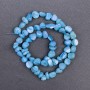 Blue-toned Mother-of-P Pearl Beads, Turquoise Chip, 8x6mm, on Thread, 41cm