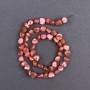 Tinted Mother-of-Pearl Beads Brown Chip, diameter 8x6mm+/-, length 41cm+/- on fishing line