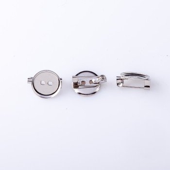 Brooch base /10pcs. Diameter 1.3 cm