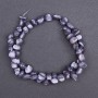 Tinted Mother-of-Pearl Beads Grey Chip, diameter 8x6mm+/-, length 41cm+/- on fishing line