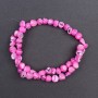 Tinted Mother-of-Pearl Beads Raspberry Chip, diameter 8x6mm+/-, length 41cm+/- on fishing line