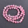 Tinted Mother-of-Pearl Beads Pink Chip, diameter 8x6mm+/-, length 41cm+/- on fishing line