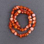 Tinted Mother-of-Pearl Beads Orange Chip, diameter 8x6mm+/-, length 41cm+/- on fishing line
