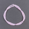 Twisted/Pale Pink Mother-of-Pearl Beads Cylinders, Ø 3.5×3.5 mm, 40 cm length on thread