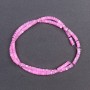 Beads, tinted pink mother-of-pearl disk, 4x2 mm, length 40 cm on fishing line