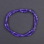 Toned Mother-of-Pearl beads Purple disc shape, 4x2mm diameter, 40cm length on thread