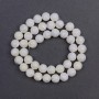 Mother-of-Pearl Smooth Round Beads, diameter 9mm+/-, length 39cm+/- on fishing line