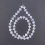 Mother-of-Pearl Clover Beads, size 8x2.5mm+-, length 39cm+- on fishing line