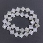 Mother-of-Pearl Clover Beads, diameter 10x2.5mm+/-, length 39cm+/- on fishing line