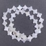 Mother-of-Pearl Clover Beads, diameter 12x3mm+-, length 39cm+- on fishing line