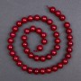 Coral Natural Smooth Round Beads, diameter 9mm+/-, length 40cm+/- on a strand