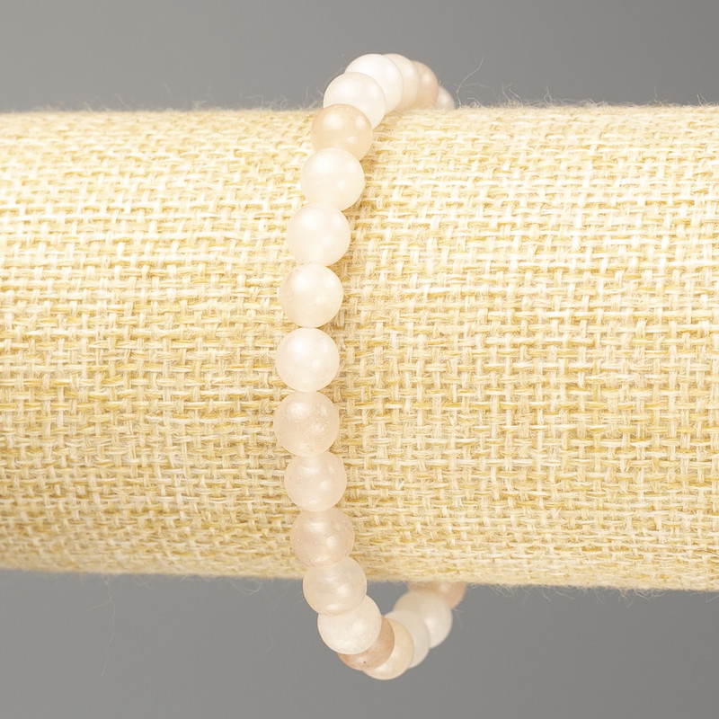 Bracelet Serpentine (artificial acrylic) smooth beads, diameter 6.5mm ±, length 18cm (stretch)
