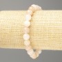Bracelet Selenite (synthetic acrylic) smooth bead, diameter 8mm±, length 18cm (stretch)