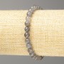 Bracelet Labradorite natural stone smooth beads, diameter 6mm±, length 18cm (stretch)