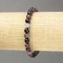 Bracelet Turquoise? Wait no: Turmaline natural stone smooth bead, diameter 6.5mm±, length 18cm (stretch)
