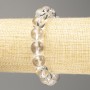 Bracelet Mountain Crystal Smooth Bead, 12mm diameter ±, length 18cm (stretch)