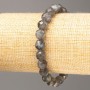 Bracelet Labradorite natural stone faceted bead, diameter 8mm+-, length 18cm (stretch)
