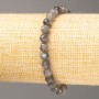 Bracelet Labradorite natural gemstone faceted bead, diameter 6mm+-, length 18cm (stretch)