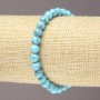 Bracelet on Elastic Turquoise (faceted) smooth beads, diameter 6mm+