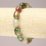 Bracelet on elastic with natural stone Brazilian Agate smooth barrel shape, diameter 14x10mm+