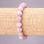 Kunzite Bead Bracelet on Elastic, Smooth Round Beads, 10mm ±, Length 18cm