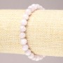 Elastic bracelet with Kunzite smooth rounds, diameter 7.5 mm