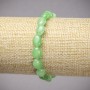 Elasticated bracelet with Chrysoprase natural stone, smooth oval beads 10x8mm, length 18cm