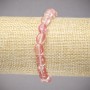 Bracelet on elastic natural chalcedony smooth oval beads, diameter 10x8mm+-, length 18cm+-