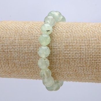 Bracelet on elastic Prénite smooth bead, diameter 10mm, length 18cm +