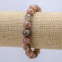 Elastic bracelet made from natural stone Selenite smooth bead, diameter 10mm± wrist circumference 18cm