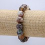Bracelet on elastic with Botswana agate natural stone, 12mm diameter ±, circumference 18cm+
