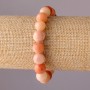 Selenite Bracelet on Elastic, Smooth Beads 10mm diameter, 18cm circumference