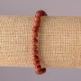 Bracelet Aventurine Golden Sand on elastic cord smooth bead, diameter 6mm circumference 18cm