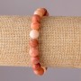 Bracelet Selenite on elastic smooth beads, 8mm diameter, 18cm circumference