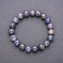 Bracelet made from natural iolite on elastic with smooth beads, diameter 10(±)mm, circumference 18cm