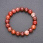 Bracelet with Natural Stone Rutile Quartz Assorted on Elastic Band, Smooth Bead, Ø 10(±)mm, Length 18cm