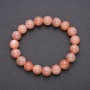 Bracelet of natural stone Selenite on elastic with smooth beads, diameter 10(±)mm, circumference 18cm