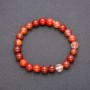 Bracelet made of natural stone Rutile Quartz on elastic with smooth beads, diameter 8(±)mm, length 18cm