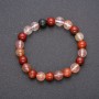 Bracelet made of natural stone Rutile Quartz Assortment on elastic smooth bead, diameter 8(±)mm, length 18cm