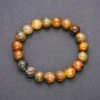 Petersite Natural Stone Bead Bracelet on Elastic, Smooth Round Beads, 10mm Ø, Circumference 18cm