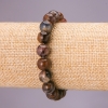 Petersite Bead Bracelet on Elastic Cord, smooth round beads, diameter 10(+/-)mm, wrist circumference 18 cm