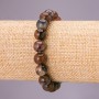 Petersite Bead Bracelet on Elastic Cord, smooth round beads, diameter 10(+/-)mm, wrist circumference 18 cm