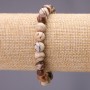 Jasper Bead Bracelet, Smooth Round Beads, 10mm ±, Elastic Band, 18cm Circumference