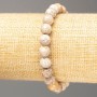 Bracelet of Deliquescent Coral, faceted bead, 8mm diameter, length 18cm (stretch)