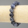 Sodalite Bracelet natural stone smooth bead, diameter 12.5mm±, length 18cm (stretch)