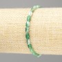 Bracelet Agate green grain 6x4mm+-, length 18cm (stretch)