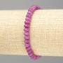 Bracelet Tourmaline (piece) dark pink faceted rondelle, diameter 6×4mm +-, length 18cm (stretch)