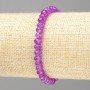 Bracelet of tinted stone artificial Amethyst light lilac faceted rondelles, diameter 6x4mm ±, length 18cm (stretch)