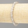 Bracelet Labradorite faceted bead natural stone on thread, diameter 6mm ±, length 18cm (stretch)