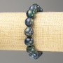 Azurite Bead Bracelet smooth round natural stone, diameter 12mm±, length 18cm (stretch)